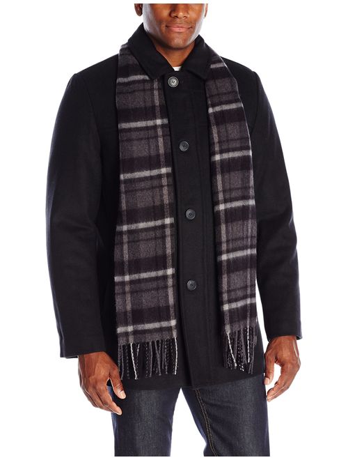 Dockers Men's Weston Wool Blend Car Coat with Scarf (Standard & Big and Tall Sizes)