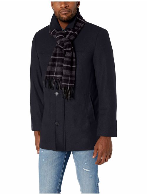 Dockers Men's Weston Wool Blend Car Coat with Scarf (Standard & Big and Tall Sizes)