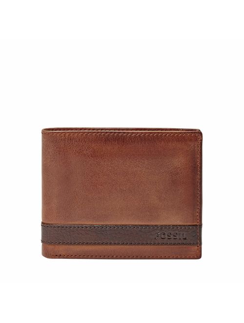 Fossil Men's Quinn Leather Bifold Flip ID Wallet