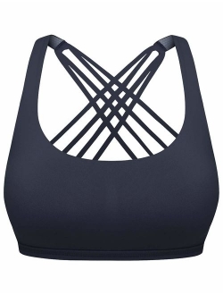 Womens Yoga Sport Bra Light Support Strappy Free to Be Bra