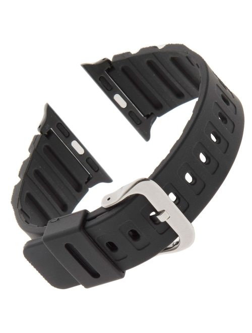 Gilden for Apple 38mm/40mm Extra-Long Black Waterproof Polyurethane Watch Band 017270-SMART