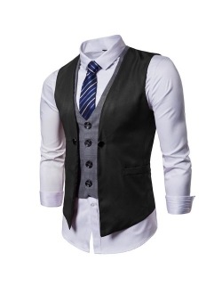 AOYOG Mens Formal Business Vest for Suit or Tuxedo