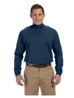 Devon & Jones Men's Sueded Cotton Jersey Mock Turtleneck