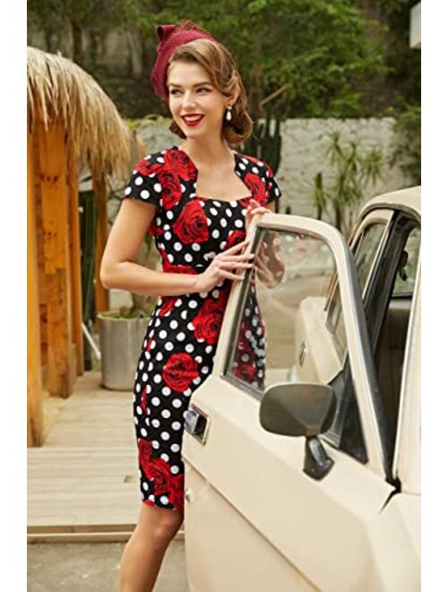 Buy GRACE KARIN Women's 50s Vintage Pencil Dress Cap Sleeve Wiggle Dress  CL7597 online | Topofstyle