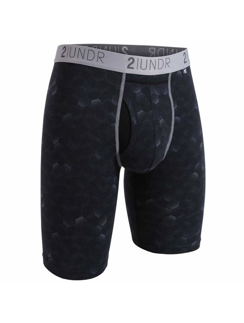 2UNDR Mens Swing Shift 9" Long Leg Ball Supporting Boxers Underwear