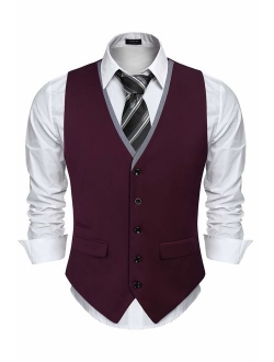 Men's Fashion Formal Slim Fit Business Dress Suit Vest Waistcoat