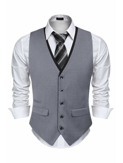 Men's Fashion Formal Slim Fit Business Dress Suit Vest Waistcoat