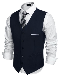 Men's Fashion Formal Slim Fit Business Dress Suit Vest Waistcoat