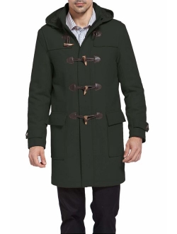 BGSD Men's Benjamin Wool Blend Classic Duffle Coat (Regular Big and Tall)