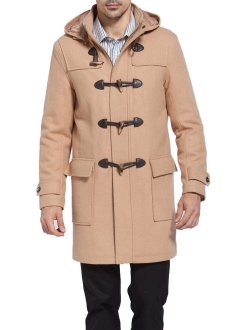 BGSD Men's Benjamin Wool Blend Classic Duffle Coat (Regular Big and Tall)