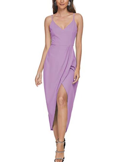 CMZ2005 Women's Sexy V Neck Backless Maxi Dress Sleeveless Spaghetti Straps Cocktail Party Dresses 71729