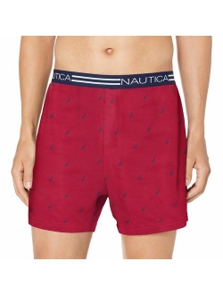 Men's Classic Cotton Exposed Waistband Knit Boxer.