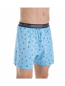 Men's Classic Cotton Exposed Waistband Knit Boxer.