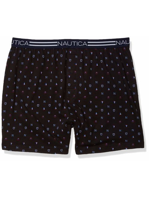 Nautica Men's Classic Cotton Exposed Waistband Knit Boxer.