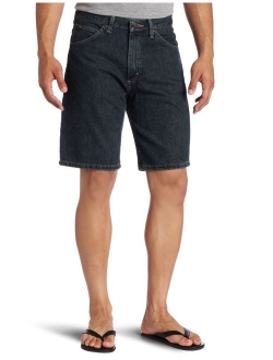 Men's Solid Regular-Fit Ziper Fly Denim Short