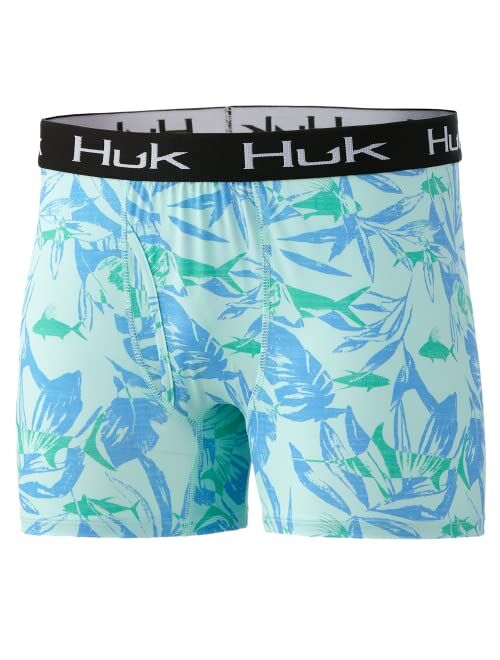 HUK Men's Elements Performance Brief | Dry Fit Boxers in Mossy Oak Camo