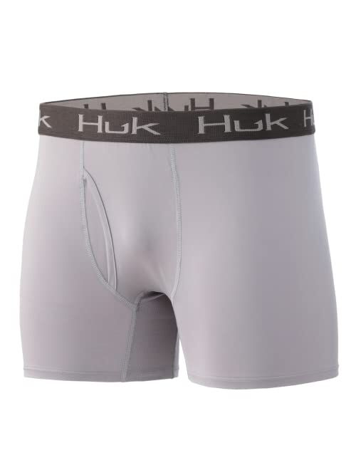 HUK Men's Elements Performance Brief | Dry Fit Boxers in Mossy Oak Camo