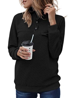 BTFBM Women Fashion Quilted Pattern Lightweight Zipper Long Sleeve Plain Casual Ladies Sweatshirts Pullovers Shirts Tops