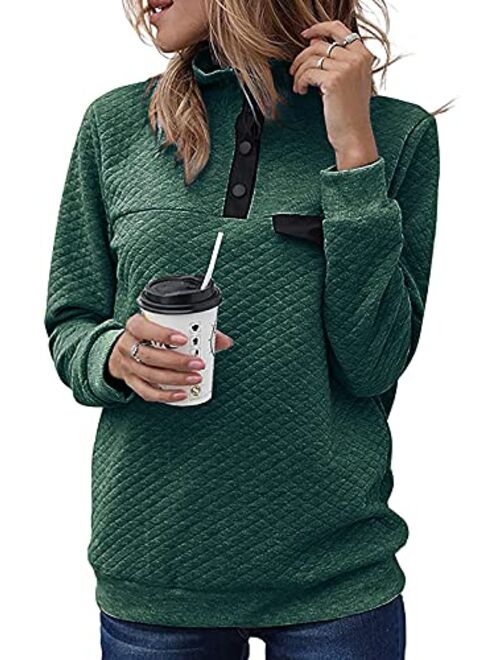 BTFBM Women Fashion Quilted Pattern Lightweight Zipper Long Sleeve Plain Casual Ladies Sweatshirts Pullovers Shirts Tops