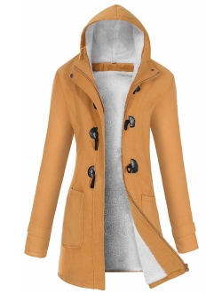 VOGRYE Womens Winter Fashion Outdoor Warm Wool Blended Classic Pea Coat Jacket (FBA)