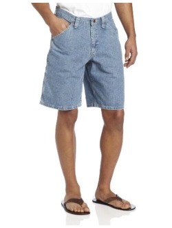 Men's Solid Rregular Fit Ziper Fly Carpenter Denim Short