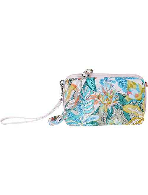 Vera Bradley Women's Signature Cotton RFID All in One Crossbody Wristlet