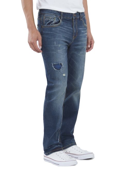 UNIONBAY Men's Stretch Straight Leg Denim Jean