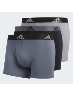 adidas men's athletic stretch cotton trunk underwear