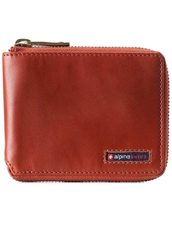 Logan Zipper Bifold Wallet For Men or Women RFID Safe