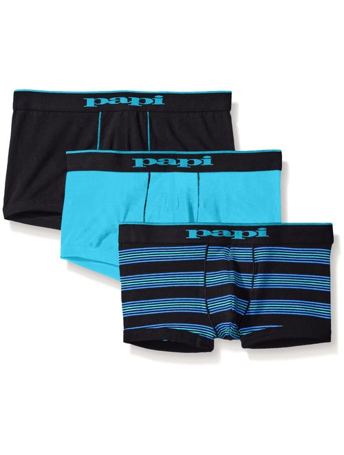 Papi Men's 3-Pack Stripe/Solid Brazilian Trunk