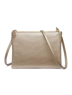 Crossbody Bag for Women, Small Shoulder Purses and Handbags Lightweight Vegan Leather Wallet with Detachable Strap