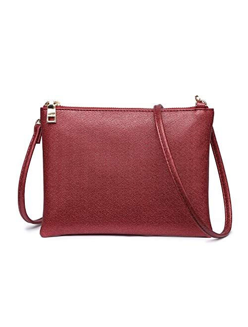 Crossbody Bag for Women, Small Shoulder Purses and Handbags Lightweight Vegan Leather Wallet with Detachable Strap