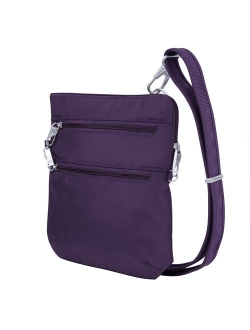 Anti-theft Classic Slim Dbl Zip Crossbody Bag