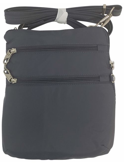 Travelon Anti-theft Classic Slim Dbl Zip Crossbody Bag