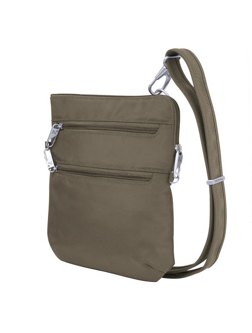 Travelon Anti-theft Classic Slim Dbl Zip Crossbody Bag