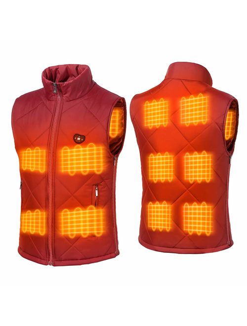 FERNIDA Electric Heated Vest Size Adjustable USB Charging Body Warmer Thermal Heating Vest Jacket(Battery Not Included)