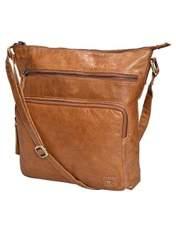 Wise Owl Accessories Women's Leather Crossbody Purses and Handbags for-Premium Crossover Bag Over the Shoulders