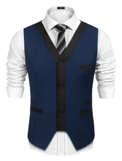 COOFANDYMensClassicPaisleyFloralJacquardWaistcoatWeddingTuxedoSuit Vest