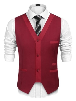 COOFANDYMensClassicPaisleyFloralJacquardWaistcoatWeddingTuxedoSuit Vest