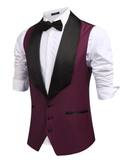 Men's V-Neck Slim Fit Dress Suit Sleeveless Vest Waistcoat