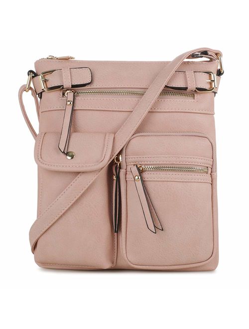 SG SUGU Lightweight Medium Crossbody Bag with Multi Pocket for Women