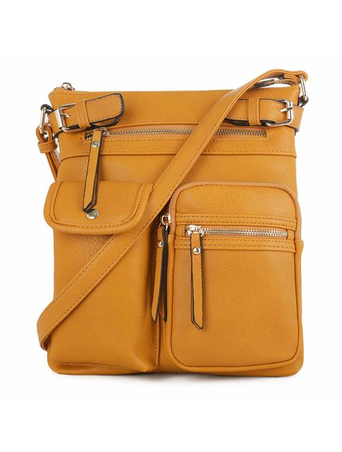 SG SUGU Lightweight Medium Crossbody Bag with Multi Pocket for Women