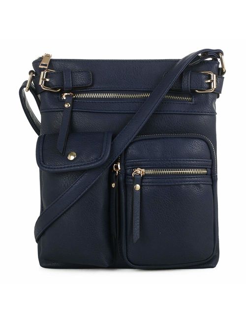 SG SUGU Lightweight Medium Crossbody Bag with Multi Pocket for Women