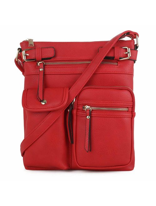 SG SUGU Lightweight Medium Crossbody Bag with Multi Pocket for Women