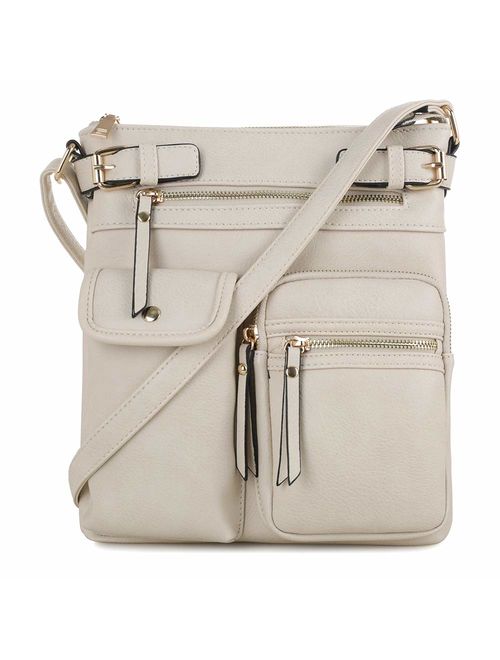 SG SUGU Lightweight Medium Crossbody Bag with Multi Pocket for Women