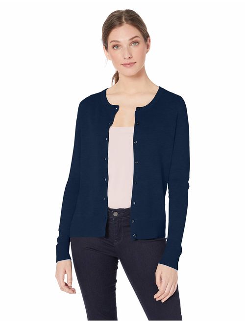 Amazon Essentials Women's Lightweight Crewneck Cardigan Sweater