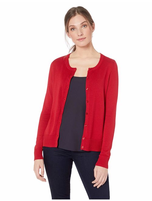 Amazon Essentials Women's Lightweight Crewneck Cardigan Sweater