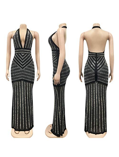 Buy PORRCEY Women Sexy hot Diamond Process Sexy Dress Party Club Night Dress  online | Topofstyle