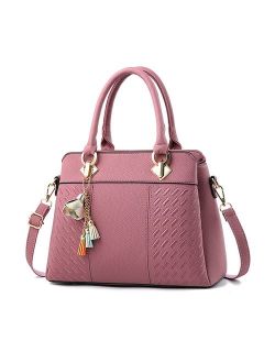 Womens Handbags and Purses Fashion Top Handle Satchel Tote PU Leather Shoulder Bags