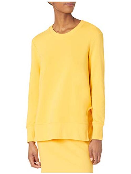 Amazon Brand - Daily Ritual Women's Terry Cotton and Modal Pullover with Side Cutouts